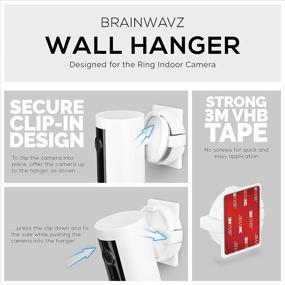 img 1 attached to 🔩 Effortless Installation: Screwless Wall Mount for Ring Indoor Cam, VHB Stick On - No Drilling, No Tools Needed, Strong Adhesive Mount, Easy, Mess-free (White), by Brainwavz