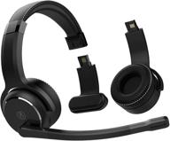 rand mcnally cleardryve 210 premium wireless headset – clear calls with noise cancellation, extended battery life, all-day comfort, in black logo
