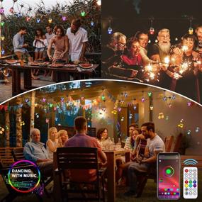 img 3 attached to 🌈 Enhance Your Outdoor Space with 39FT Smart Color Changing Patio Lights: Waterproof, Remote & Bluetooth App Control for Christmas, Halloween, Path Garden & More!