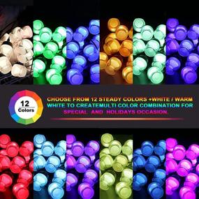 img 1 attached to 🌈 Enhance Your Outdoor Space with 39FT Smart Color Changing Patio Lights: Waterproof, Remote & Bluetooth App Control for Christmas, Halloween, Path Garden & More!