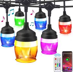 img 4 attached to 🌈 Enhance Your Outdoor Space with 39FT Smart Color Changing Patio Lights: Waterproof, Remote & Bluetooth App Control for Christmas, Halloween, Path Garden & More!