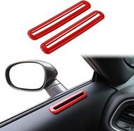 voodonala for challenger door ac outlet vent trim for 2015-2020 dodge challenger interior accessories logo