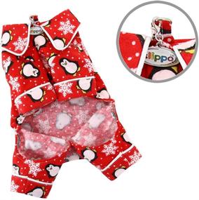 img 2 attached to Penguins Snowflake Flannel Bodysuit Loungewear