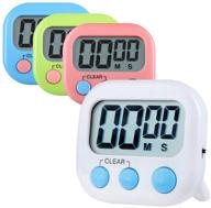 ⏰ 4 pack digital kitchen timers with loud alarm, on/off switch, big digits, strong magnetic, simple operation - ideal for cooking, kids, classroom, meeting logo