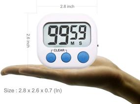 img 1 attached to ⏰ 4 Pack Digital Kitchen Timers with Loud Alarm, ON/Off Switch, Big Digits, Strong Magnetic, Simple Operation - Ideal for Cooking, Kids, Classroom, Meeting