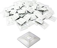 🔗 100 pack premium large zip tie mounts by nova supply - pro-grade uv white cable tie bases: 1.1 in x 1.1 in. screw-hole anchor point for high-strength and long-term durability logo