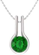 💎 certified natural gemstone solitaire petite necklace | 14k white gold | 0.4 carat pendant with chain - diamondere logo