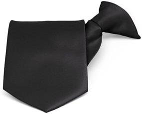 img 1 attached to 👔 Men's Solid Clip-On Necktie by TieMart - Essential Accessories for Ties, Cummerbunds & Pocket Squares