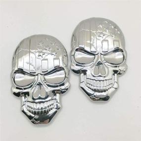 img 4 attached to Emblem Sticker Skeleton Motorcycle Stickers Exterior Accessories