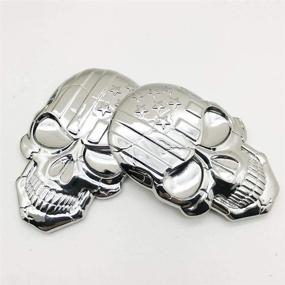 img 1 attached to Emblem Sticker Skeleton Motorcycle Stickers Exterior Accessories