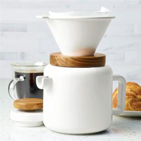 img 3 attached to ☕ Bonjour Stoneware Coffee Maker, Set of 4 Cups - Matte White