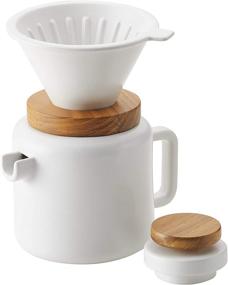 img 4 attached to ☕ Bonjour Stoneware Coffee Maker, Set of 4 Cups - Matte White