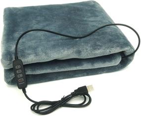 img 4 attached to Sole Go Electric Heating Flannel Blankets Bedding