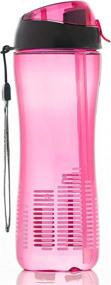 img 3 attached to 🏋️ LOCK & LOCK Flip Top 22 oz Pink Sports Bottle - BPA Free Tritan Plastic, Non-Toxic, with Hand Strap - Ideal for Gym, Office, or Outdoors