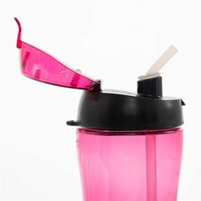 img 2 attached to 🏋️ LOCK & LOCK Flip Top 22 oz Pink Sports Bottle - BPA Free Tritan Plastic, Non-Toxic, with Hand Strap - Ideal for Gym, Office, or Outdoors