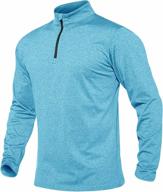 🏃 stay warm and stylish with magcomsen men's 1/4 zip fleece running shirt logo