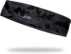 img 3 attached to JUNK Brands Baller Band Headband - One size, Black Ops: A sleek and comfortable BLACKOPS-BAL accessory