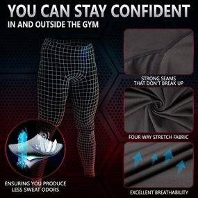 img 1 attached to 🔥 Winter Warmth Enhanced: Self Pro Men's Thermal Compression Pants - Ideal Athletic Sports Leggings for Cold Weather Running, Tights for Maximum Performance as Base Layer Bottoms