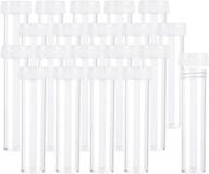 📦 ph pandahall 50pcs clear plastic tube bead containers with white caps 6ml, 80x20mm (0.79" diameter / 3.15" length) logo