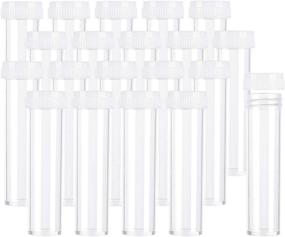 img 4 attached to 📦 PH PandaHall 50PCS Clear Plastic Tube Bead Containers with White Caps 6ml, 80x20mm (0.79" Diameter / 3.15" Length)