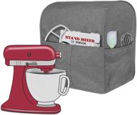 protective gray cloth homai stand mixer cover for kitchenaid tilt head 4.5-5 quart mixer - including extra attachment pocket логотип