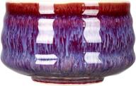 🍵 authentic japanese handcrafted matcha tea bowl and cup ceremony set - mycha traditional chawan (purple red) логотип