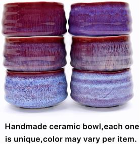 img 1 attached to 🍵 Authentic Japanese Handcrafted Matcha Tea Bowl and Cup Ceremony Set - MYCHA Traditional Chawan (Purple Red)