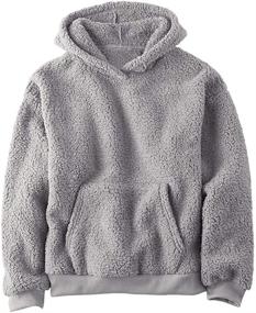 img 4 attached to Sherpa Pullover Hoodie Sweatshirts Pocket Outdoor Recreation for Hiking & Outdoor Recreation Clothing