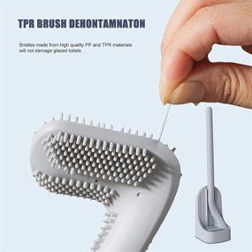 img 1 attached to 🚽 Tenzda Golf Toilet Brush and Holder Set with Detachable Silicone TPR Bristle, Base, Household Gloves - No Dead-End Cleaning Brush for Toilet