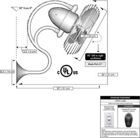 img 2 attached to Matthews ME-TB Melody Bronze 13&quot; Outdoor Wall Fan: Ultimate Comfort with Wall Control