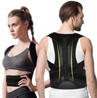 👍 improved posture and support with portzon back braces for effective posture correction logo