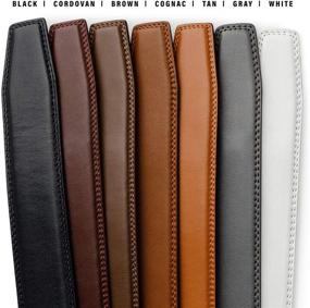 img 1 attached to Full Grain Leather Track Endeavor Buckle Men's Accessories for Belts