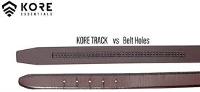 img 3 attached to Full Grain Leather Track Endeavor Buckle Men's Accessories for Belts