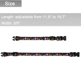 img 3 attached to 🌸 Stylish Buckle Flower Print Nylon Dog Collar for Small to Medium Dogs