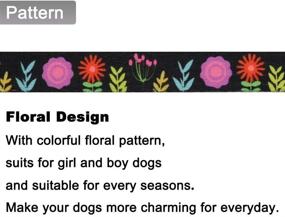 img 2 attached to 🌸 Stylish Buckle Flower Print Nylon Dog Collar for Small to Medium Dogs