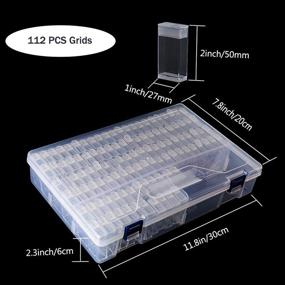img 3 attached to 💎 Organize Your Diamond Painting Supplies with PP OPOUNT 112 Grids Storage Container and Tools - Ideal for DIY Crafts!
