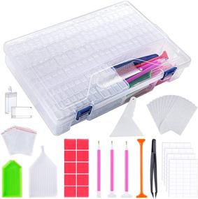 img 4 attached to 💎 Organize Your Diamond Painting Supplies with PP OPOUNT 112 Grids Storage Container and Tools - Ideal for DIY Crafts!