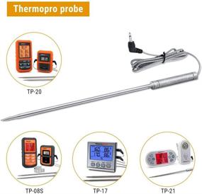 img 1 attached to ThermoPro TPW02 Stainless Steel Probe Replacement- Ideal for TP08, TP17, TP20, TP21, TP22