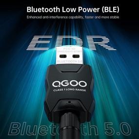 img 3 attached to 🔌 QGOO Bluetooth адаптер дальнего действия класса 1 - USB Bluetooth адаптер для ПК 5.0+EDR - беспроводной приемник для динамиков, клавиатуры, наушников - поддержка Win10/8.1/8/7