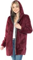 🔥 safus wearable blanket hoodie with pocket - burgundy - small/medium size - for women and men, thick fleece jacket ensuring warmth and coziness logo