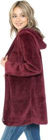 img 1 attached to 🔥 Safus Wearable Blanket Hoodie with Pocket - Burgundy - Small/Medium Size - for Women and Men, Thick Fleece Jacket Ensuring Warmth and Coziness