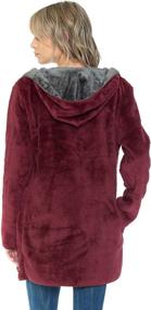 img 3 attached to 🔥 Safus Wearable Blanket Hoodie with Pocket - Burgundy - Small/Medium Size - for Women and Men, Thick Fleece Jacket Ensuring Warmth and Coziness