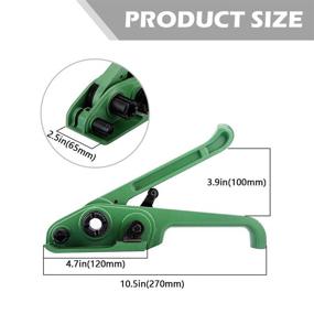 img 3 attached to 🌿 Heavy Duty Poly Strapping Tensioner & Cutter: Manual Banding Tools for 1/2"-3/4" Width Polyester Polyproplyn Strap (Jungle Green)