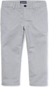 img 4 attached to Comfortable and Stylish Children's Place Uniform Stretch Chino Pants for Boys