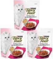 🐱 deluxe kitty cuisine: fancy feast gourmet dry cat food - filet mignon flavor with real seafood & shrimp - 3 pack (3 pounds total) logo