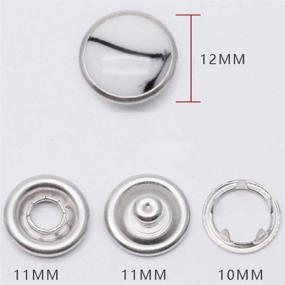 img 2 attached to 🧷 Supvox 50pcs Snap Fastener Kit - Rhinestone Prong Ring Snaps for Western Shirts, Clothes Popper Studs - Classic Design