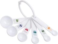 🥄 fox run 6-piece plastic measuring spoon set - convenient white kitchen tools, 1.6 x 9 x 3 inches logo