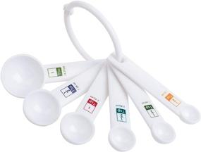 img 4 attached to 🥄 Fox Run 6-Piece Plastic Measuring Spoon Set - Convenient White Kitchen Tools, 1.6 x 9 x 3 inches