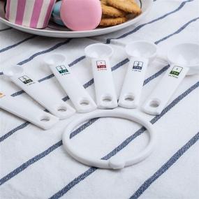 img 1 attached to 🥄 Fox Run 6-Piece Plastic Measuring Spoon Set - Convenient White Kitchen Tools, 1.6 x 9 x 3 inches