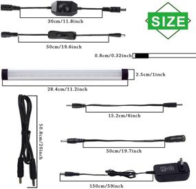 img 2 attached to 💡 AIBOO Dimmable LED Under Cabinet Lighting Kit for Kitchen & Showcase - Linkable, Rotary Dimmer Switch, 3 Panel Kits, 9W (Warm White)